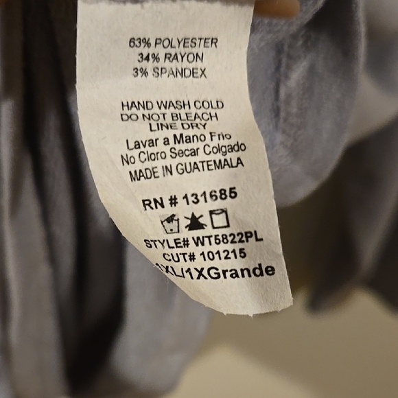 Gray Relaxed Tie Front Long Sleeve Top - Picture 3 of 6